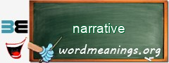 WordMeaning blackboard for narrative